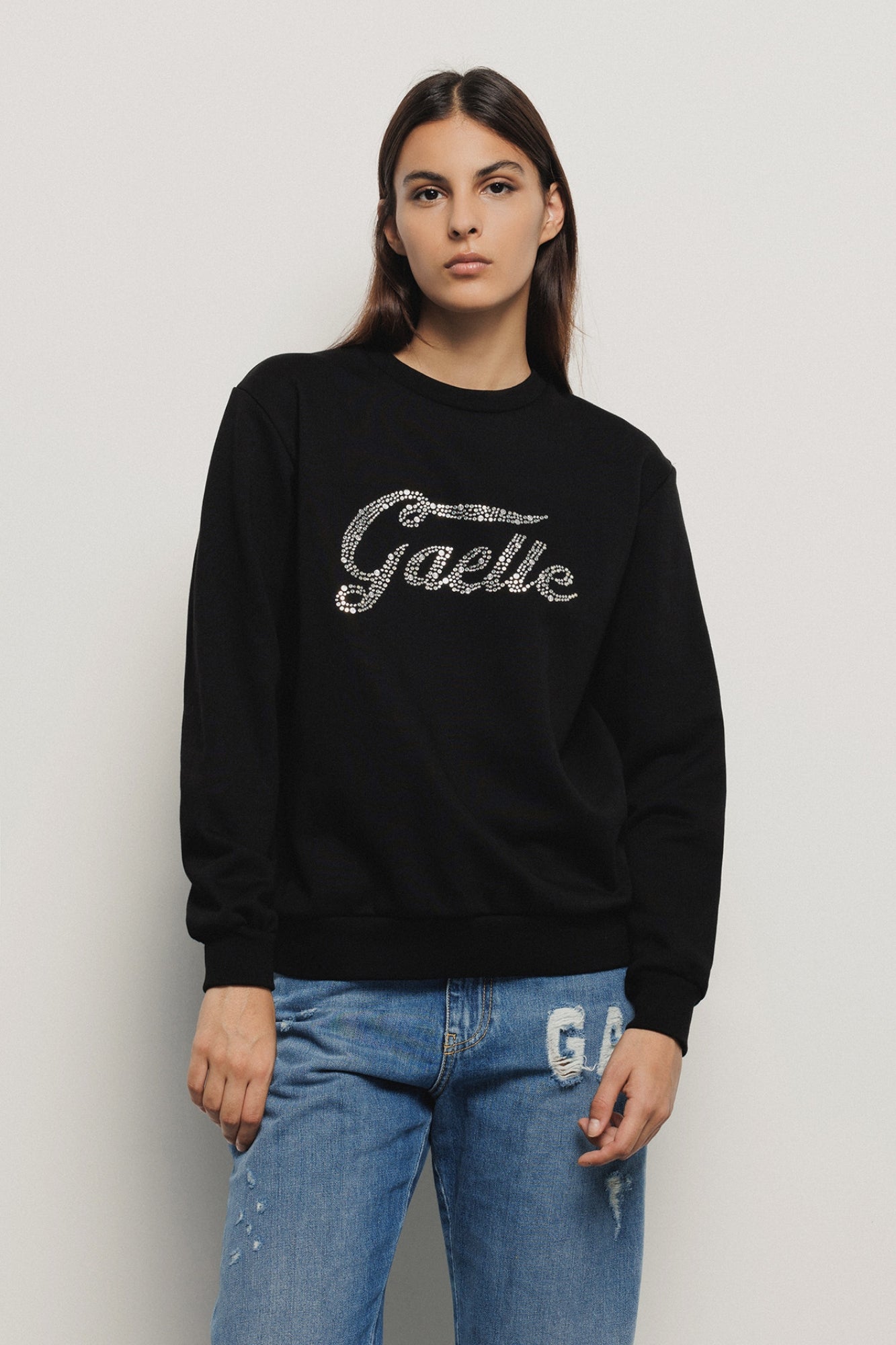 Felpa paricollo manica lunga con dettaglio apertura sul retro Gaëlle Paris