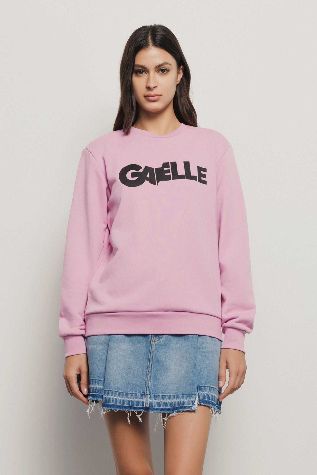 Felpa paricollo manica lunga con stampa Gaëlle Paris
