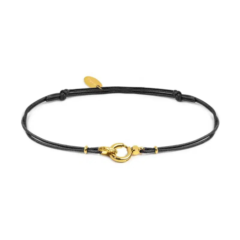 Bracciale cordino con moschettone ad anello centrale Marlù