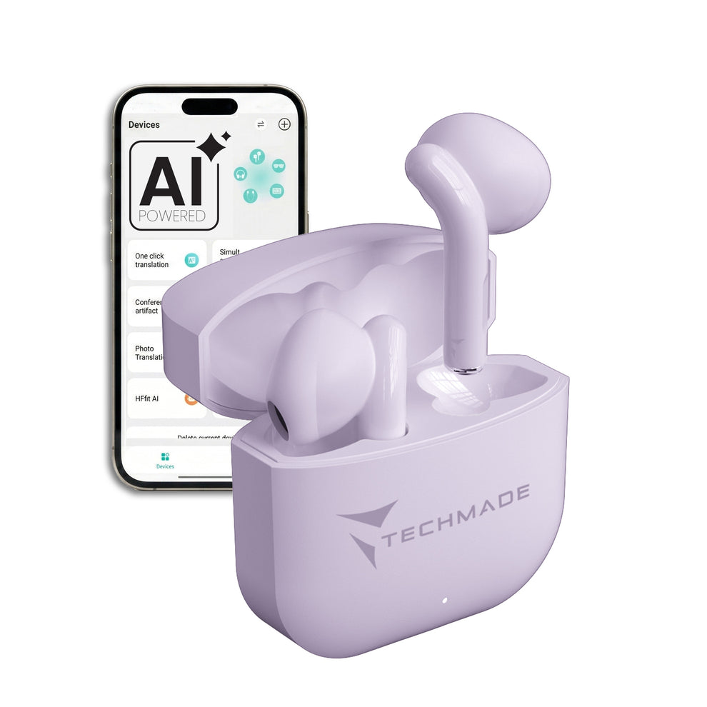 Auricolari Bluetooth in Ear XM201 - con Box di ricarica - AI di traduzione