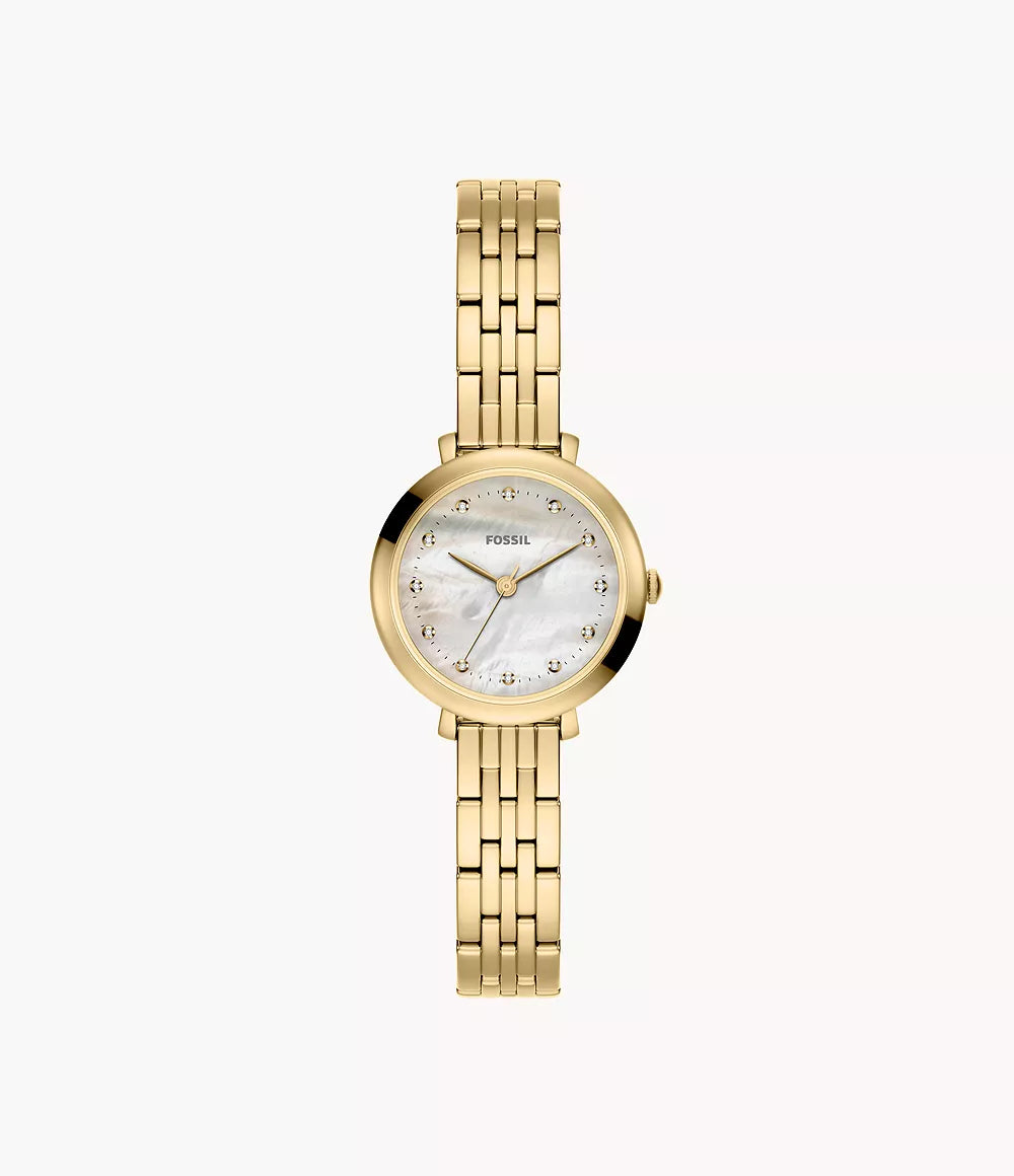 Orologio Heidi 26 mm a tre sfere con bracciale in acciaio color oro Fossil
