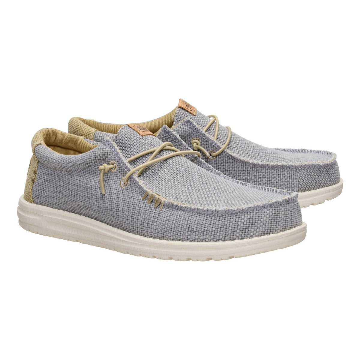 Wally braided Flannel Grey/olive Grey HEY DUDE