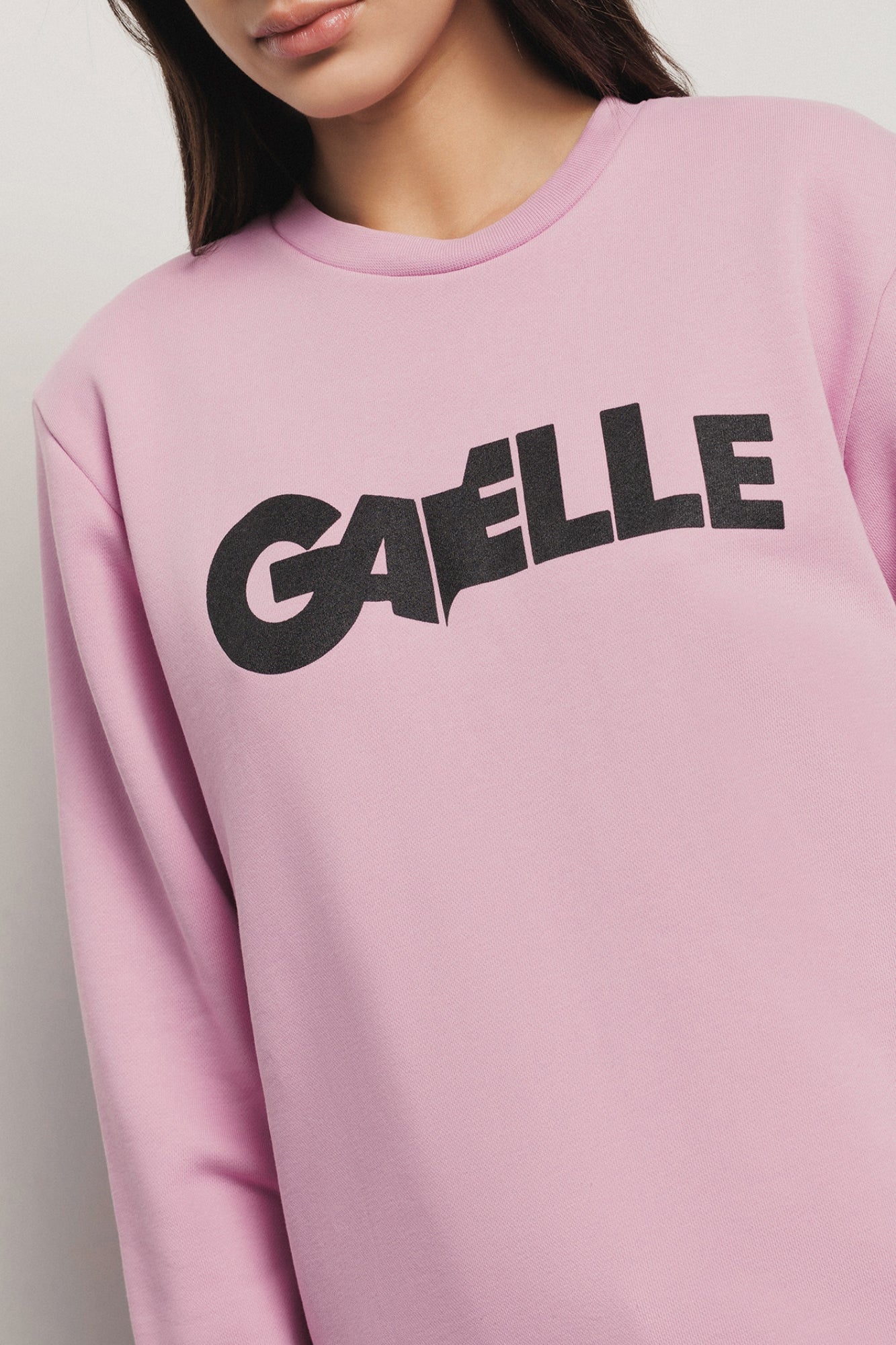 Felpa paricollo manica lunga con stampa Gaëlle Paris
