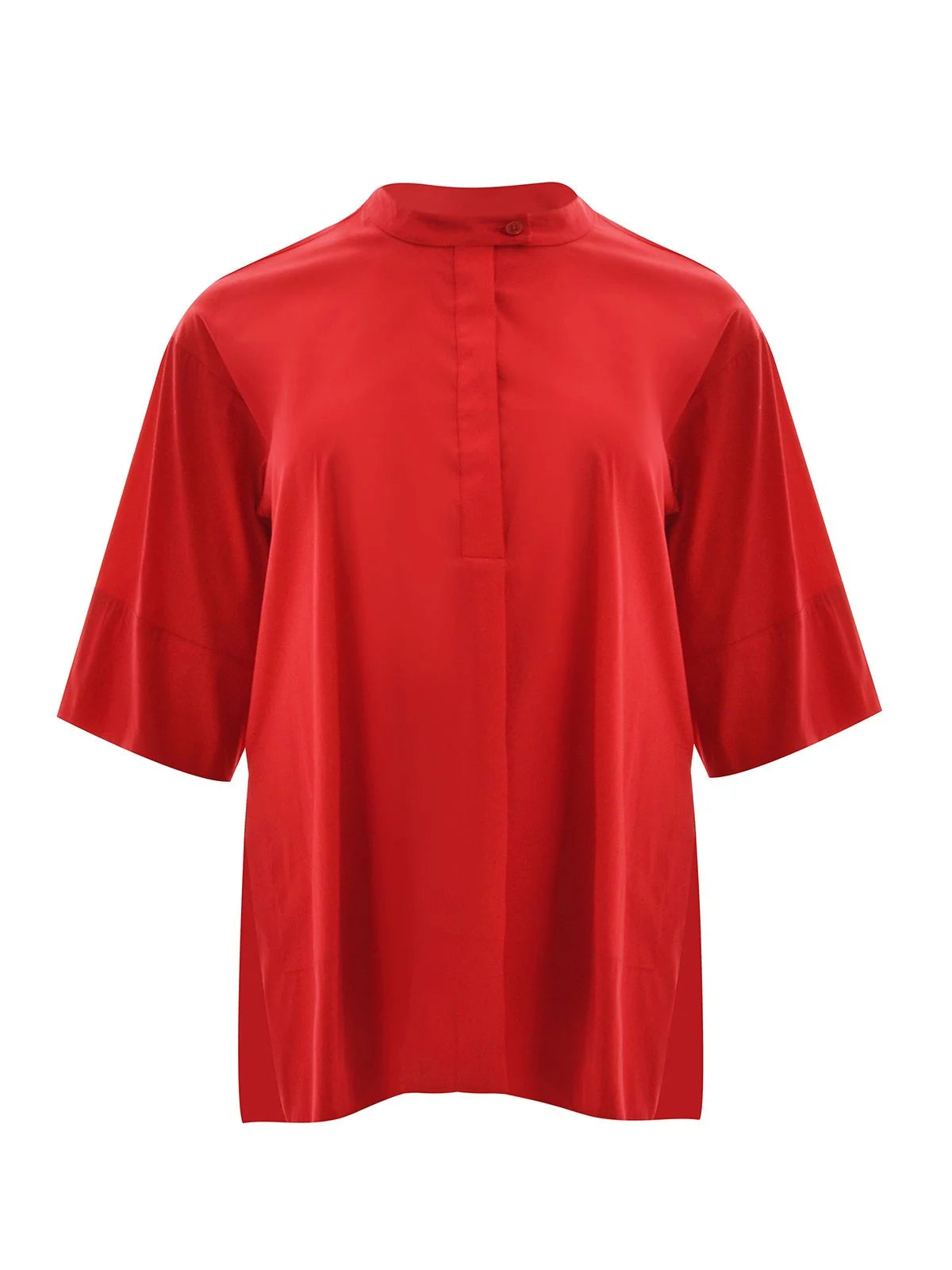 Camicia a collo alto in misto modal fluido Mat