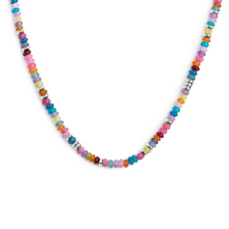 Collana con perline colorate a ciambella Marlù