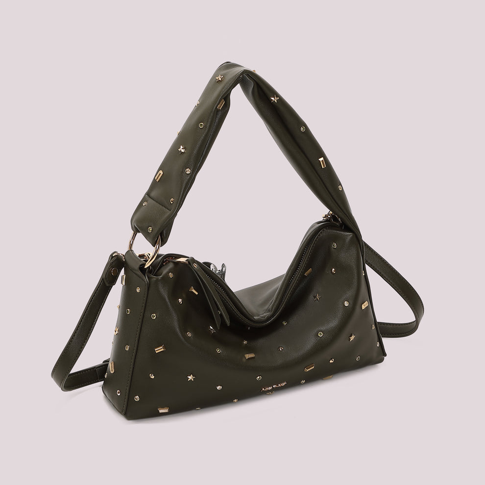 BORSA A BRACCIO CON APPLICAZIONI COLORATE MIMI-MUA