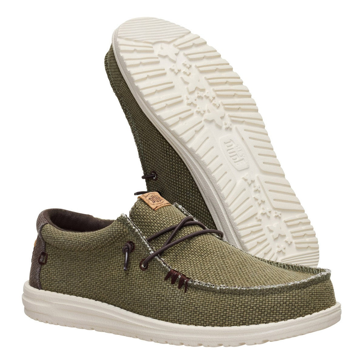 Wally braided Burnt Olive/delicioso Brown HEY DUDE