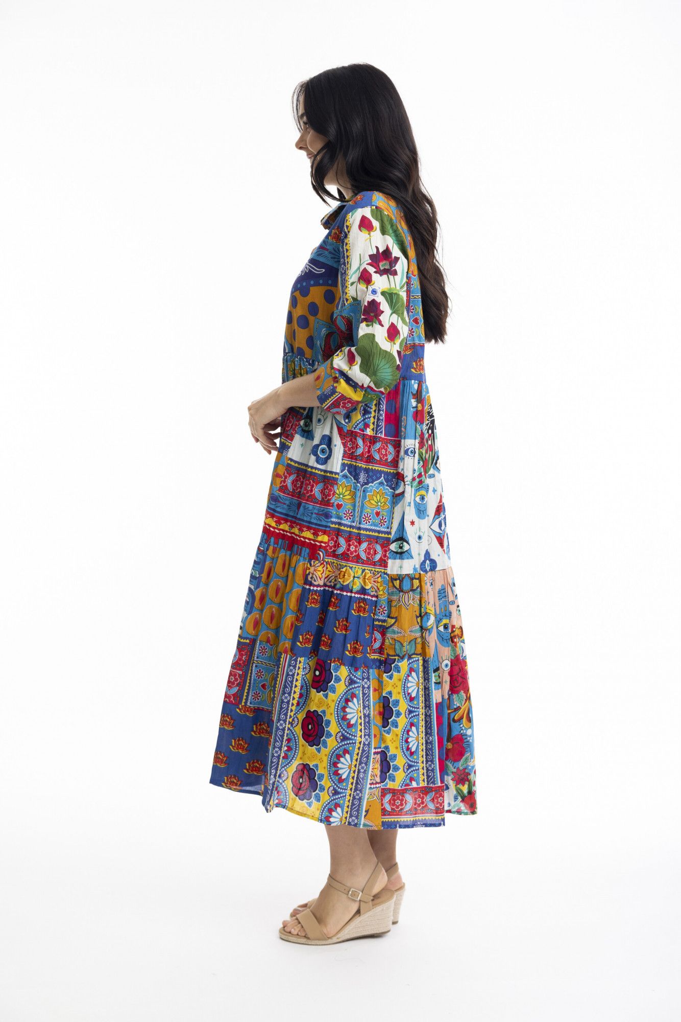 Amritsar Collared Midi Dress Orientique