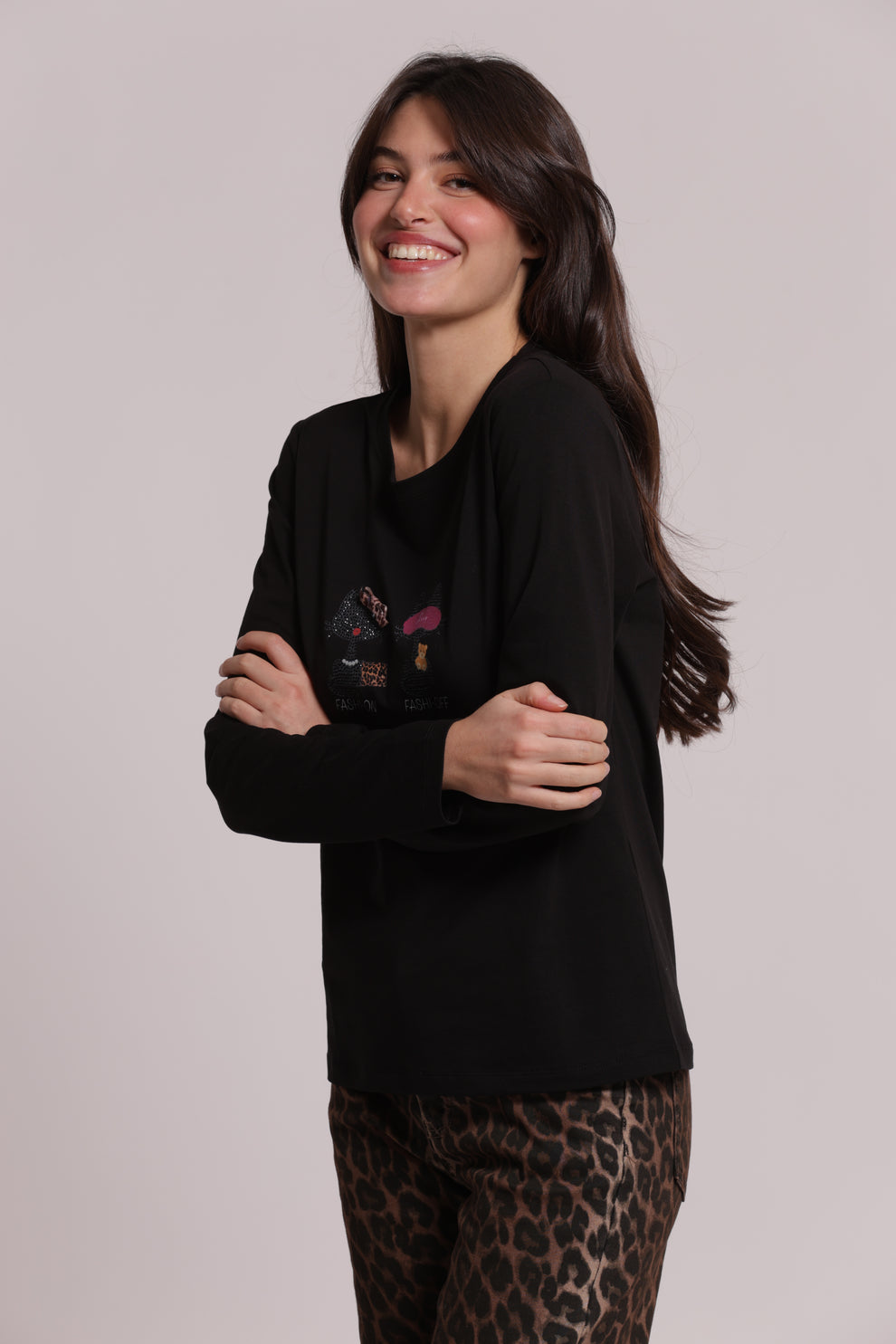 T-SHIRT MANICHE LUNGHE "FASHI-ON E FASHI-OFF" MIMI-MUA