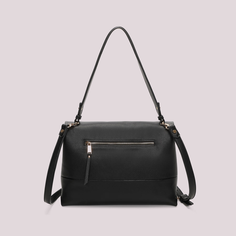 BORSA A SPALLA CON DETTAGLIO DORATO MIMI-MUA