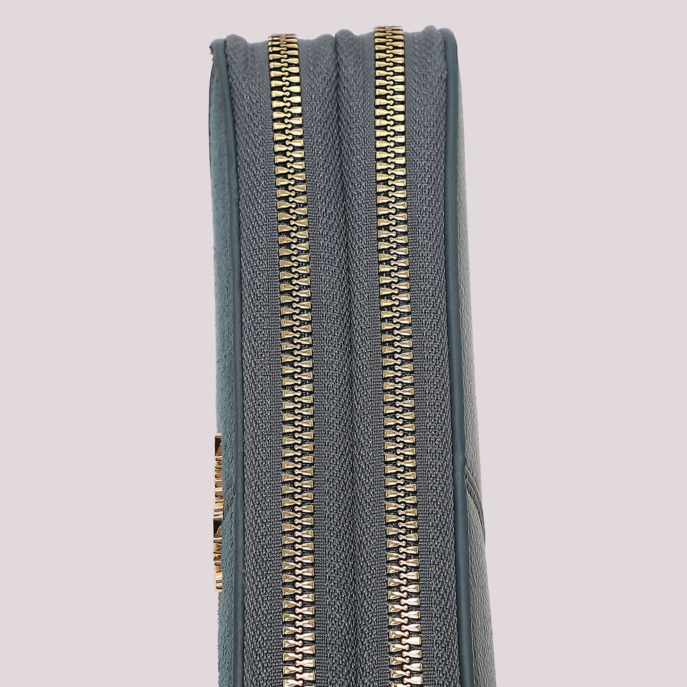 PORTAFOGLIO GRANDE CON DOPPIA ZIP EFFETTO CAMOSCIO MIMI-MUA