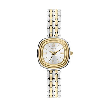 Orologio Emerson 30 mm a tre sfere con bracciale in acciaio bicolore Fossil