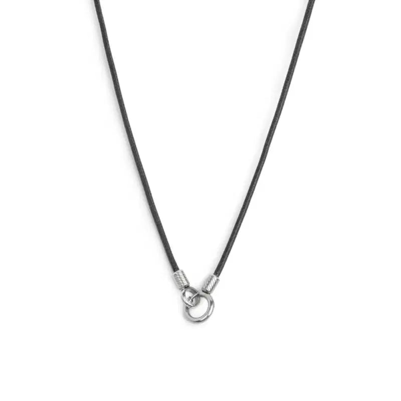Collana cordino cerato con anello centrale Marlù