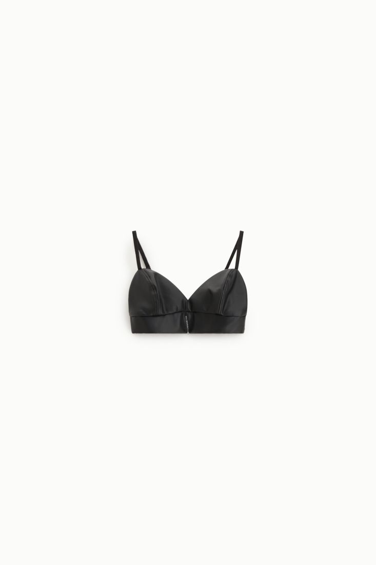 Top in pizzo trasparente manica 3/4 motivo floreale Dixie