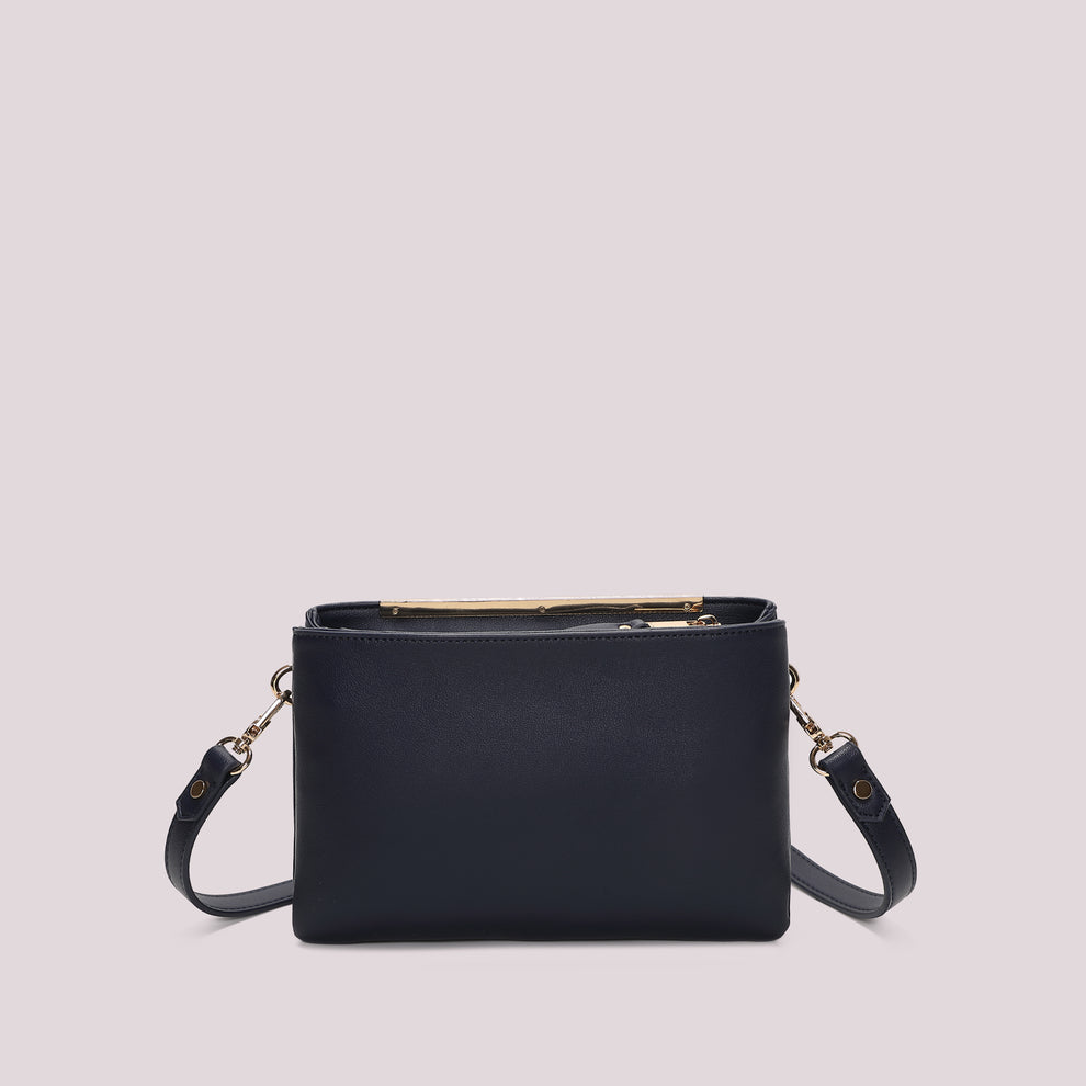 BORSA A TRACOLLA CON DETTAGLIO DORATO MIMI-MUA