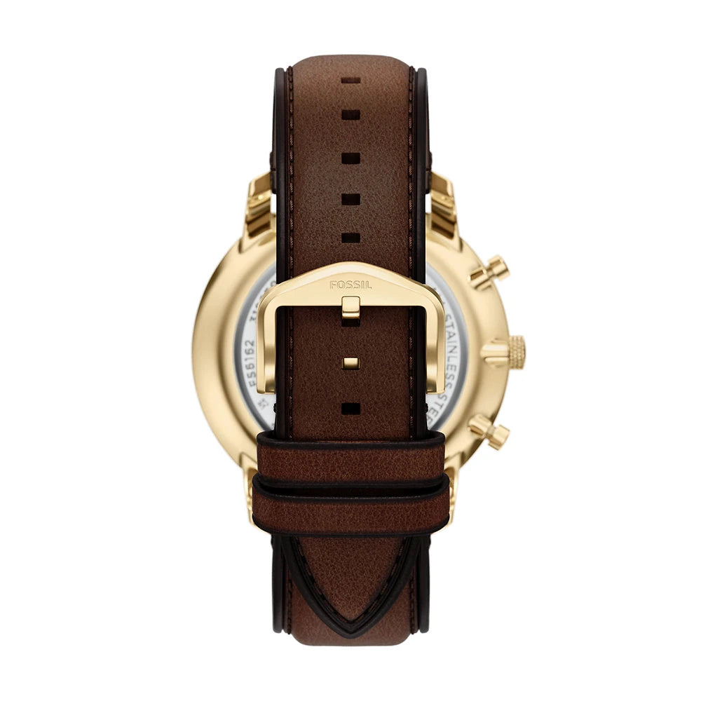 Cronografo Neutra 44 mm con cinturino in pelle marrone Fossil