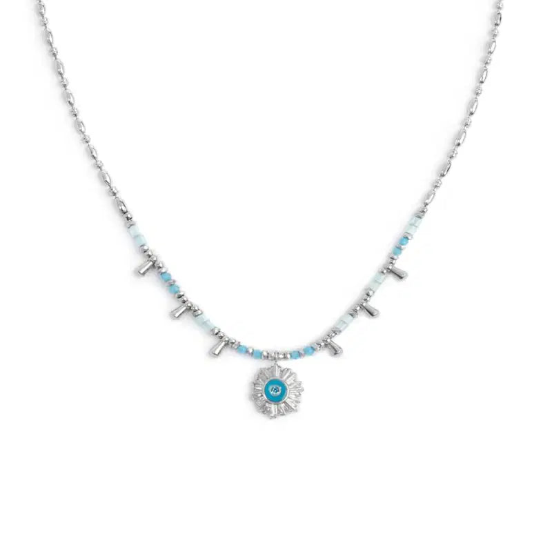 Collana catena chicco di riso con sole pendente Marlù
