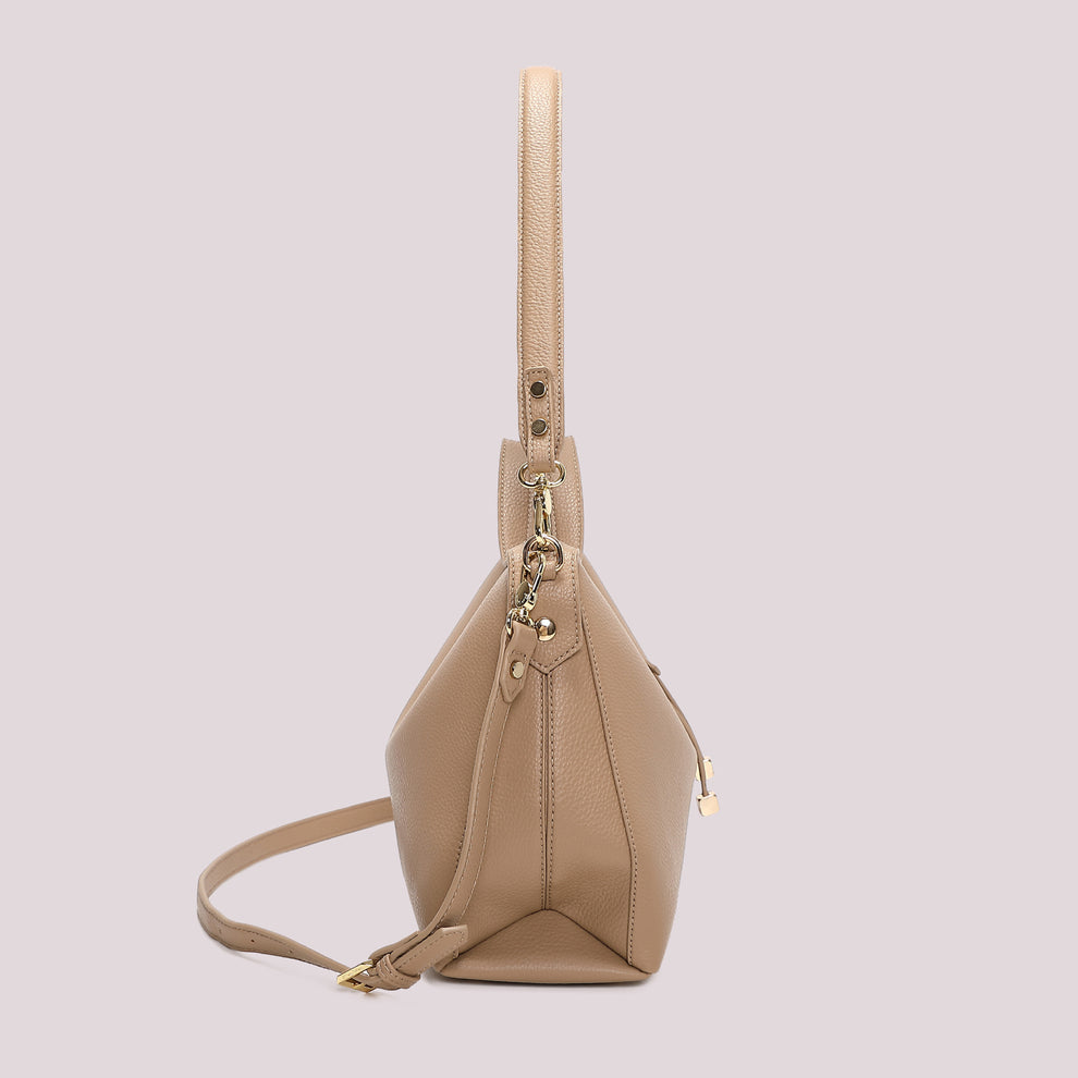 BORSA A SPALLA CON TIRA ZIP CON DETTAGLIO QUADRATO MIMI-MUA