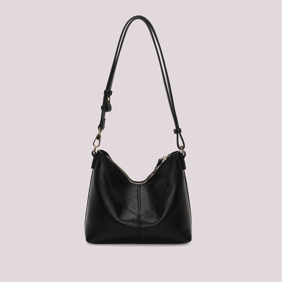 BORSA A TRACOLLA CON LETTERE MIMI MUA SULLA ZIP Mimi-Mua
