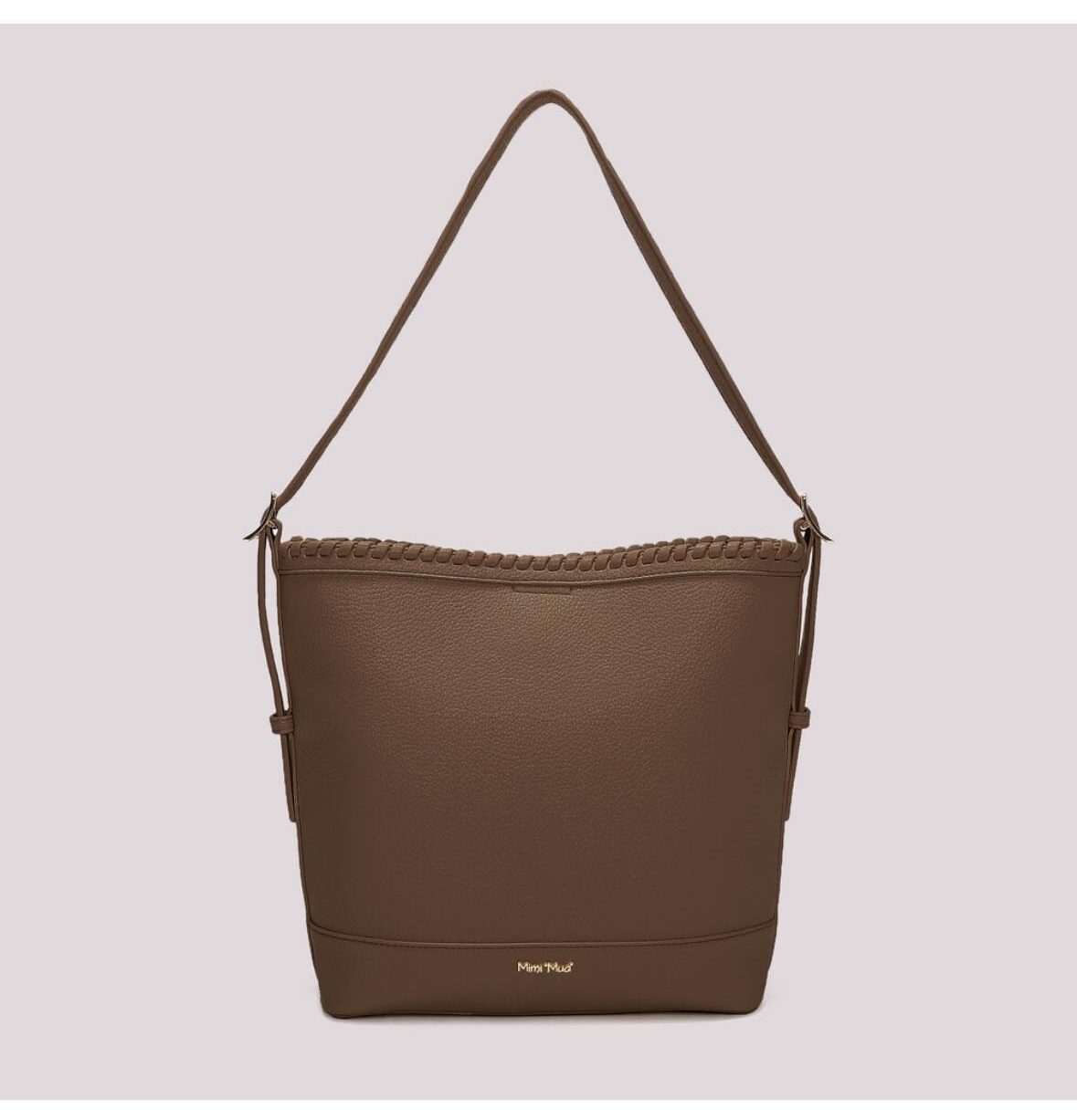 BORSA A SECCHIELLO CON BORDO INTRECCIATO MIMI-MUA