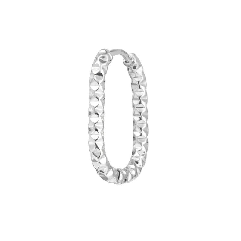 Orecchino ovale 2,1 cm trama diamantata Marlù