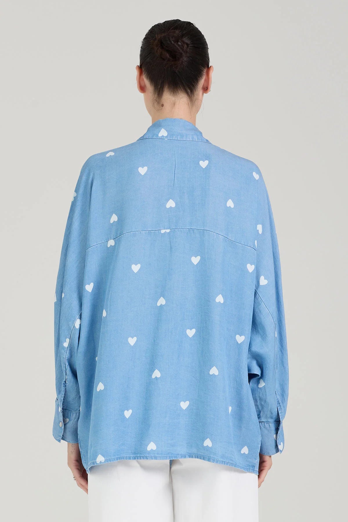 CAMICIA DENIM CON CUORICINI TAKE TWO