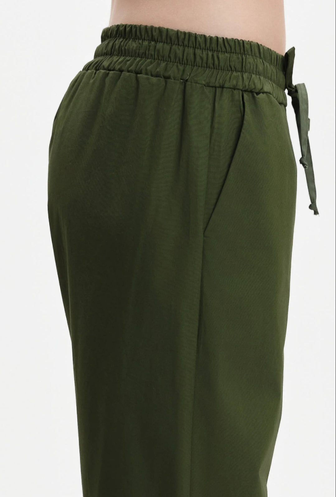 PANTALONI AMPI RISVOLTO POPELINE WHITE WISE