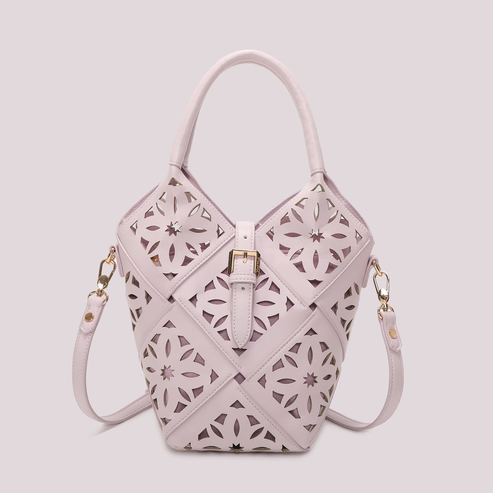 BORSA A TRACOLLA CON MOTIVO TRAFORATO MIMI-MUA