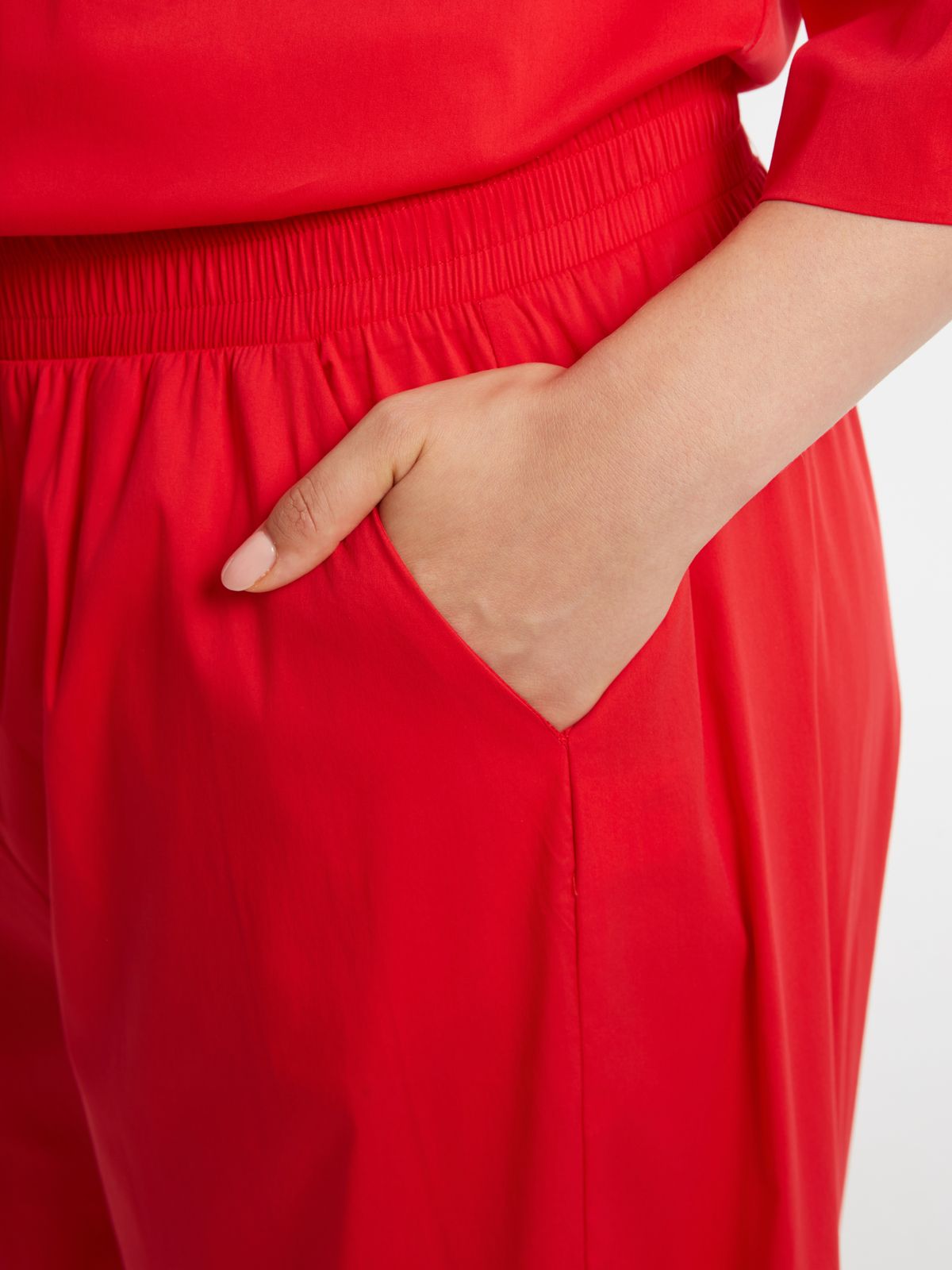 Pantaloni a gamba larga e corti in misto modal, fluidi e morbidi Mat