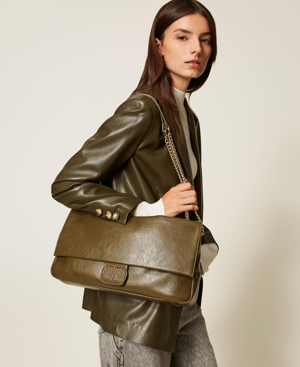 Borsa a tracolla morbida con Oval T Twinset