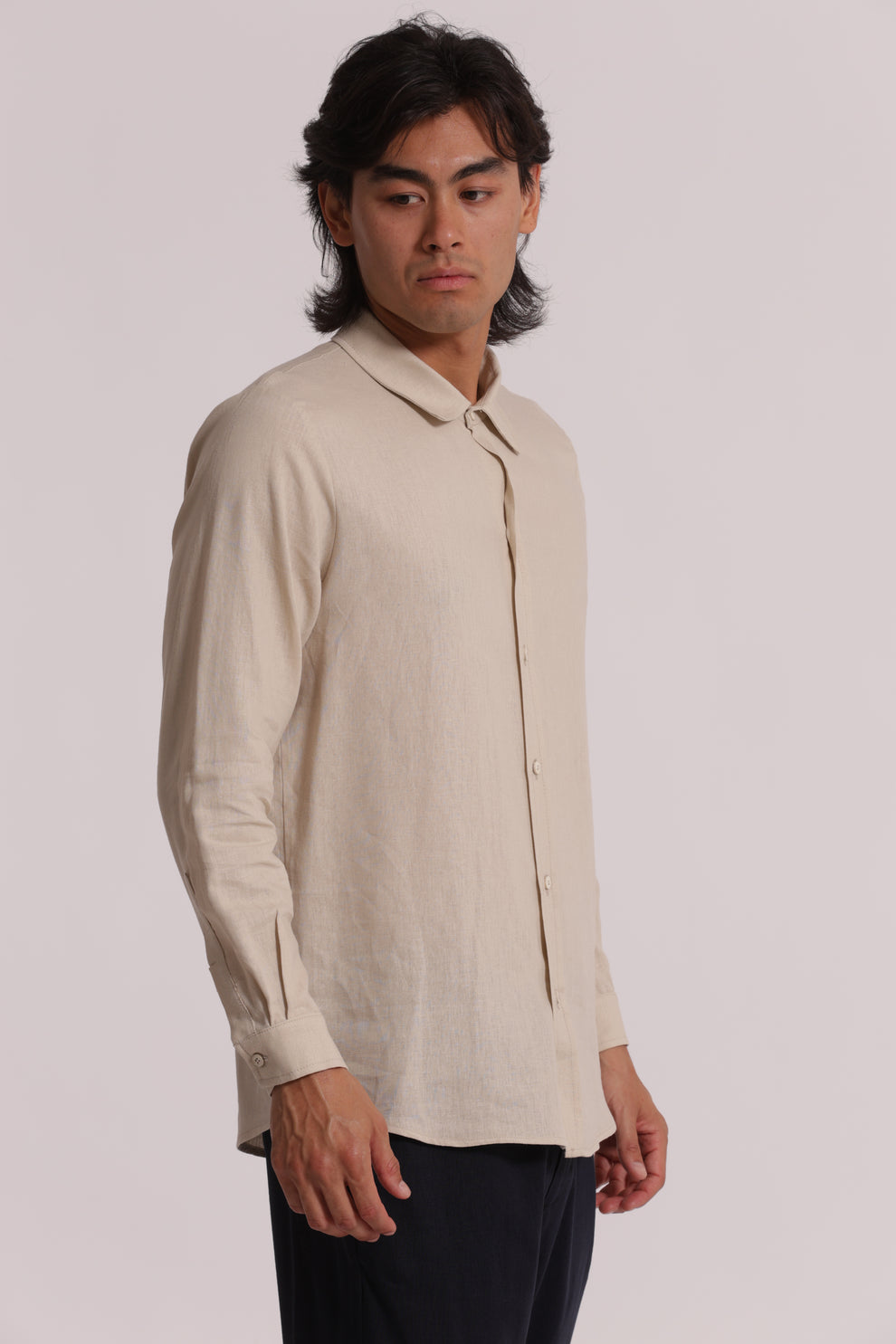 CAMICIA IN LINO CON MANICA LUNGA 7x8