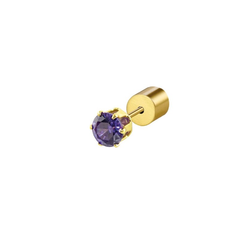 Orecchino a lobo con zircone 4mm MARLU'