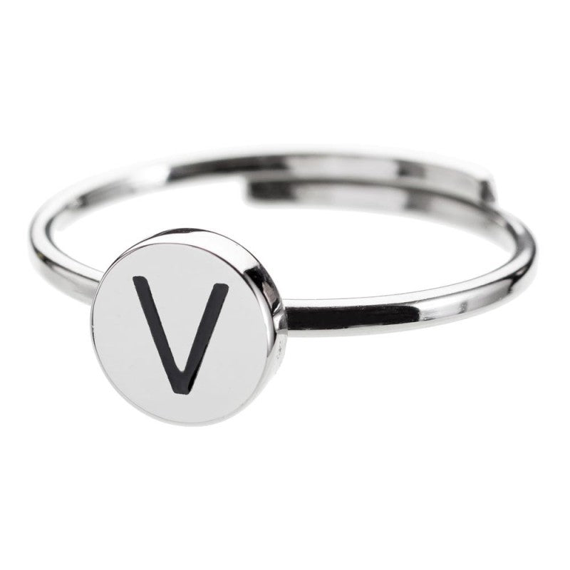 Anello con lettera smaltata MARLU'