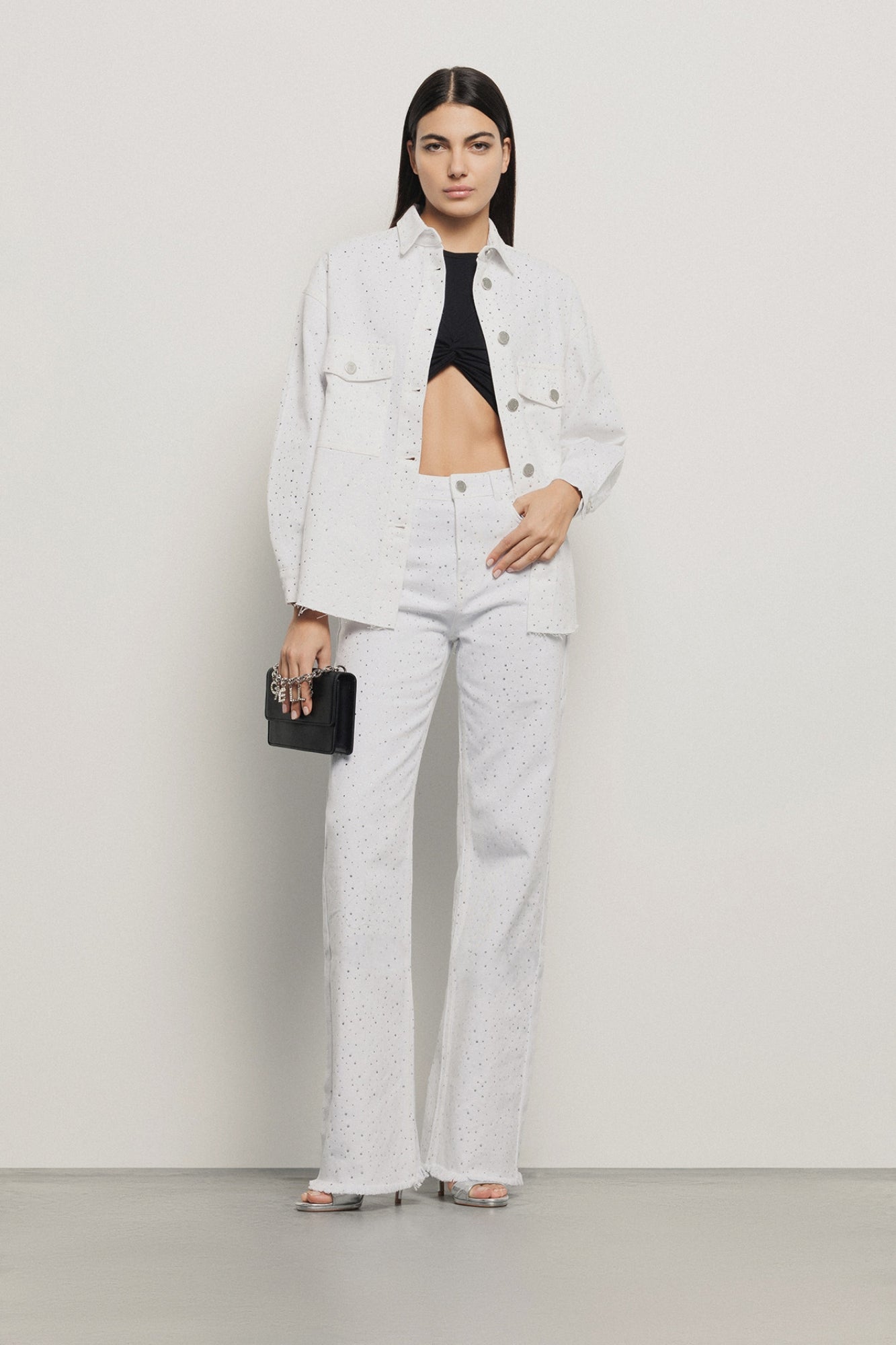 Giacca camicia strass all over Gaëlle Paris