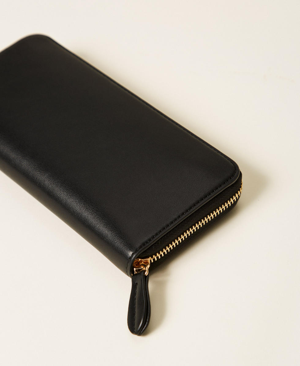 Portafoglio zip around con logo TWINSET