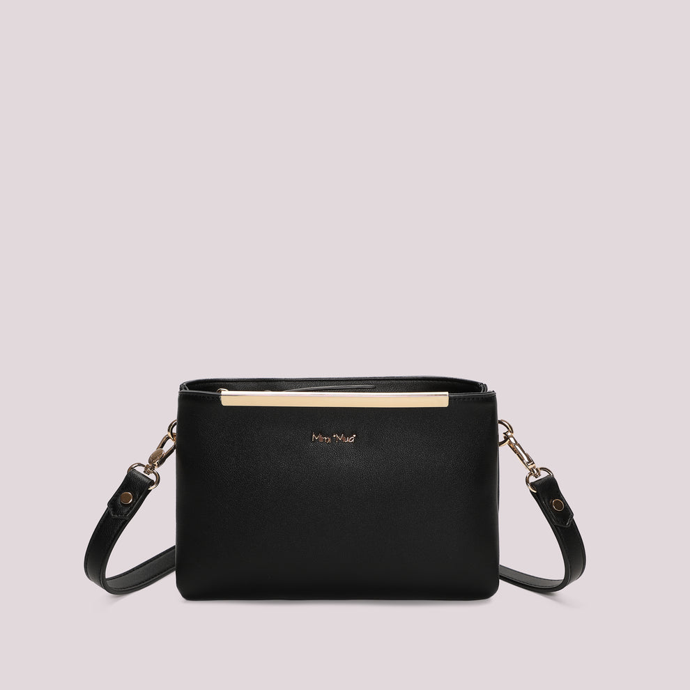 BORSA A TRACOLLA CON DETTAGLIO DORATO MIMI-MUA