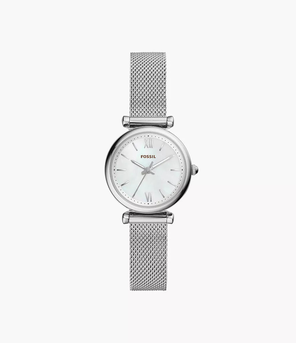 Orologio Carlie Mini 28 mm Mini a tre sfere in acciaio Fossil