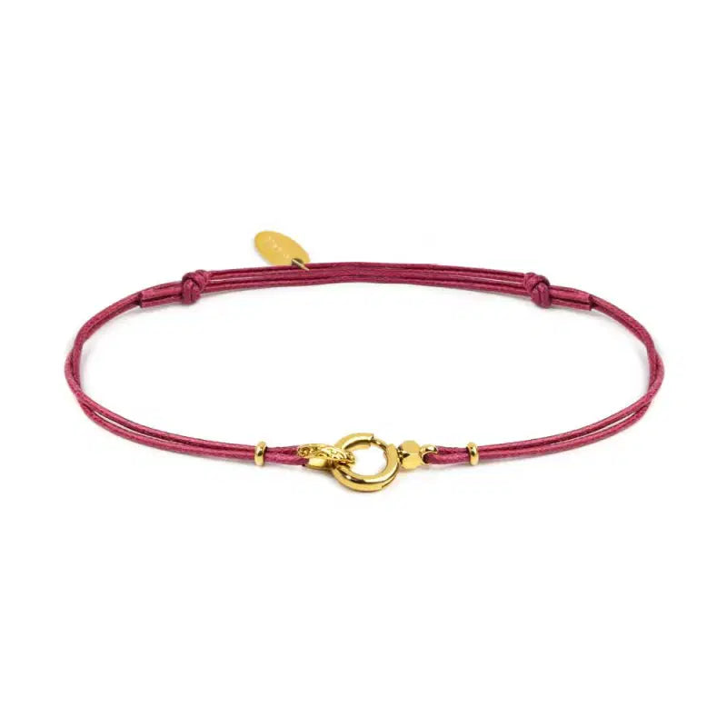 Bracciale cordino con moschettone ad anello centrale Marlù