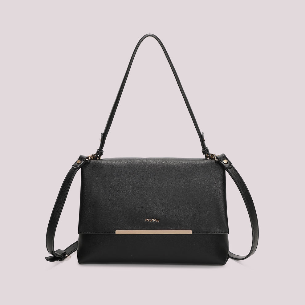 BORSA A SPALLA CON DETTAGLIO DORATO MIMI-MUA