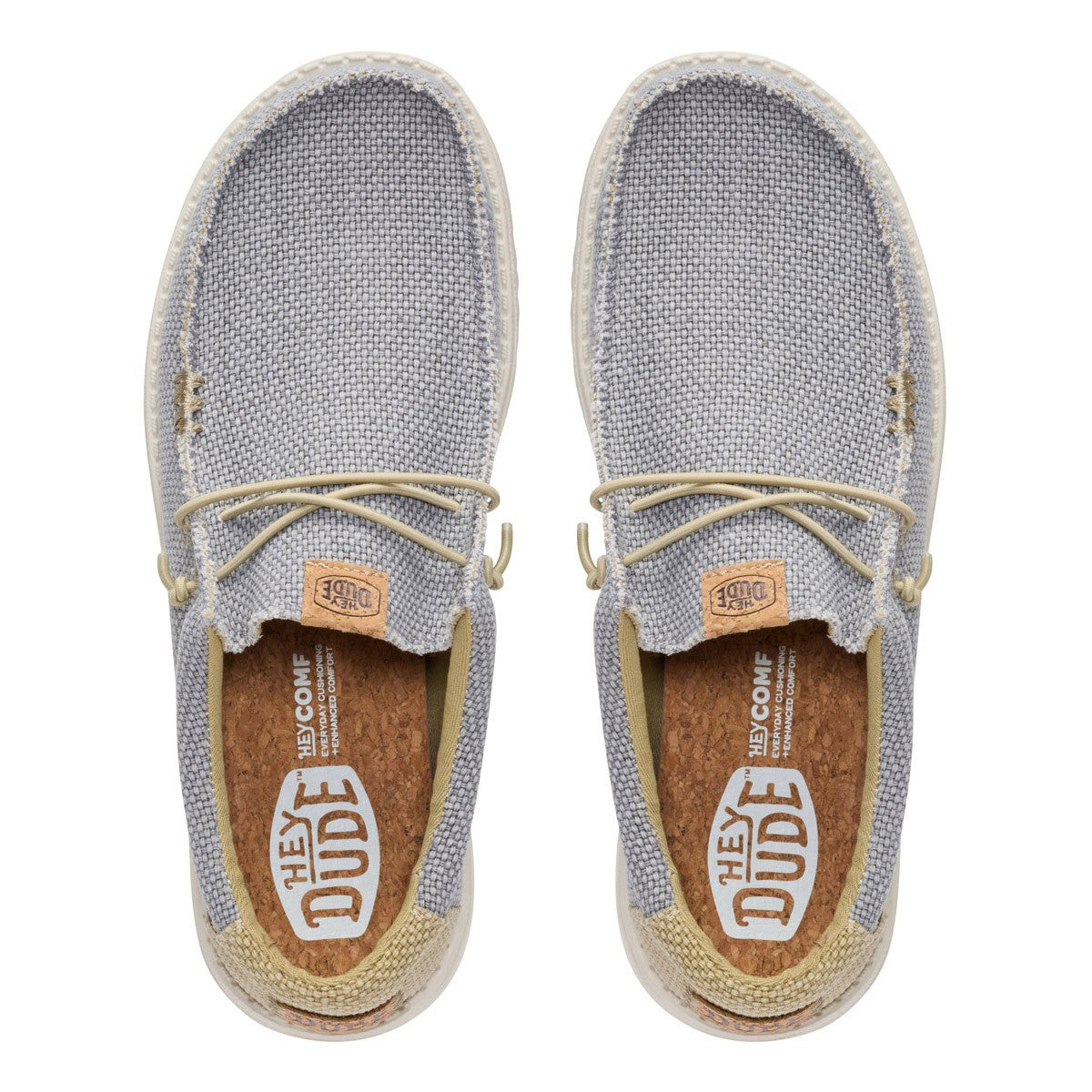 Wally braided Flannel Grey/olive Grey HEY DUDE