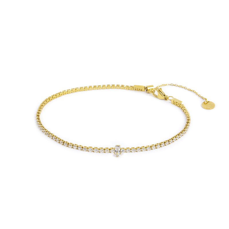Cavigliera tennis zircone centrale MARLU'