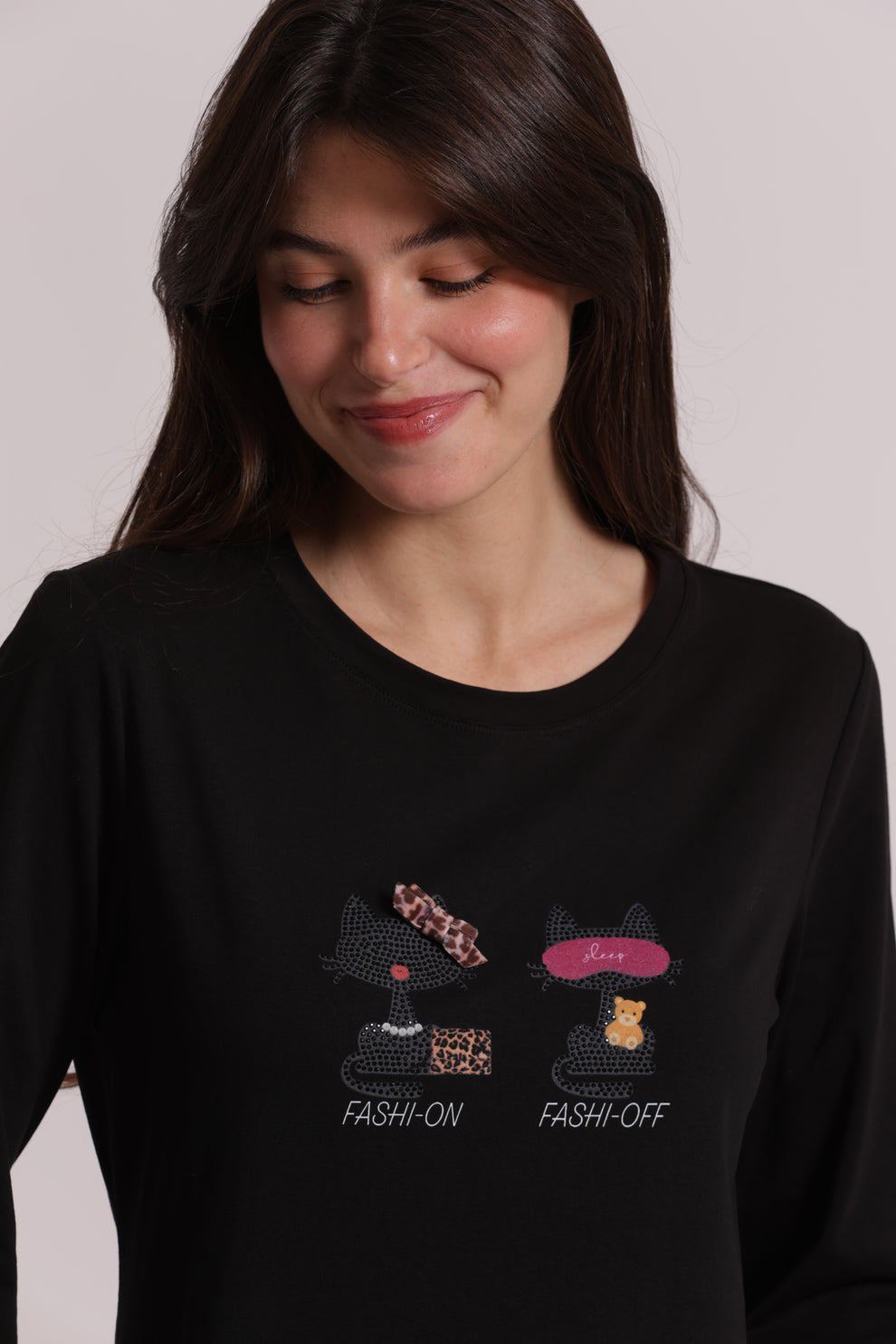 T-SHIRT MANICHE LUNGHE "FASHI-ON E FASHI-OFF" MIMI-MUA