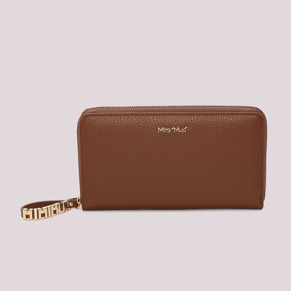 PORTAFOGLIO GRANDE BASIC CON TIRA ZIP LOGATO MIMI-MUA