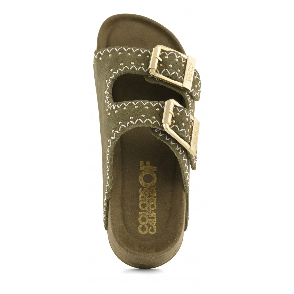DUNE
Platform in pelle scamosciata e strass Colors of California