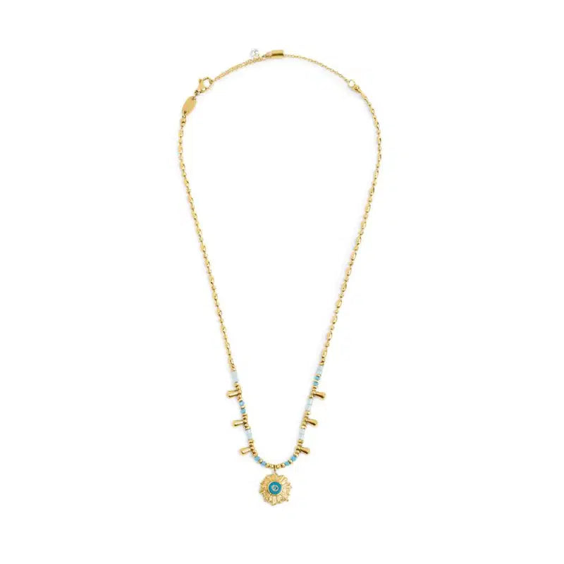 Collana catena chicco di riso con sole pendente Marlù