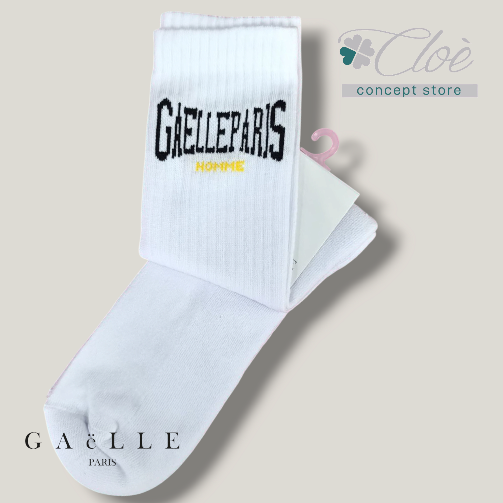 Calze in cotone con logo Gaëlle Paris