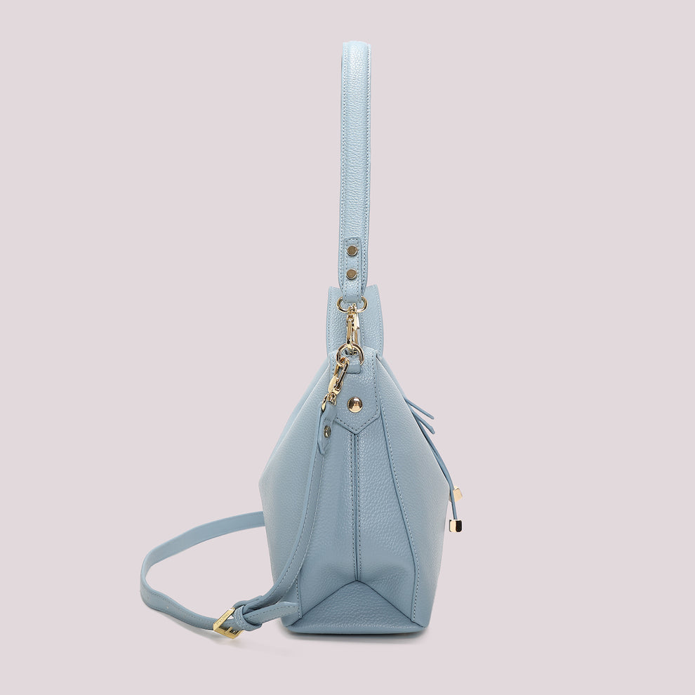 BORSA A SPALLA CON TIRA ZIP CON DETTAGLIO QUADRATO MIMI-MUA