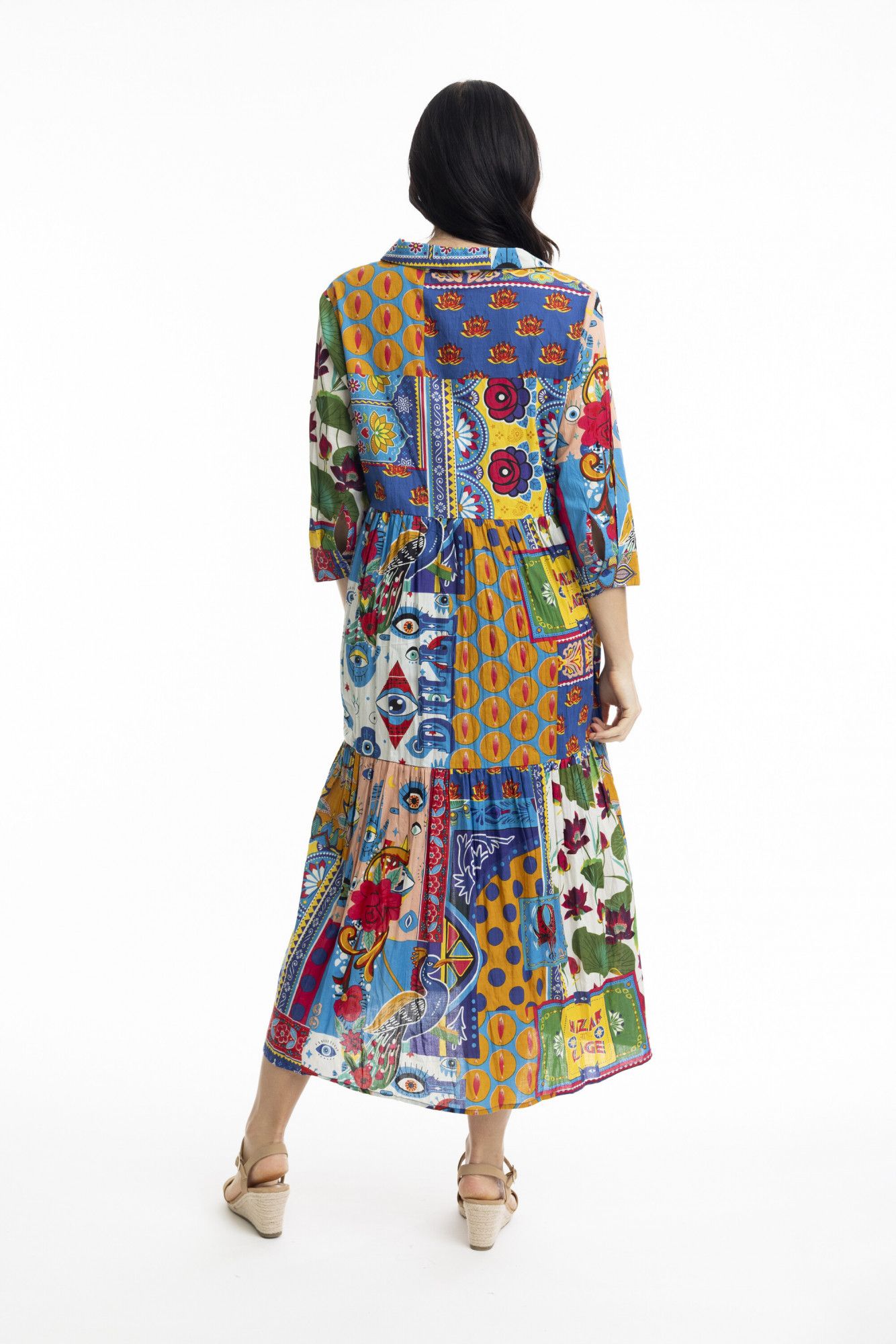 Amritsar Collared Midi Dress Orientique