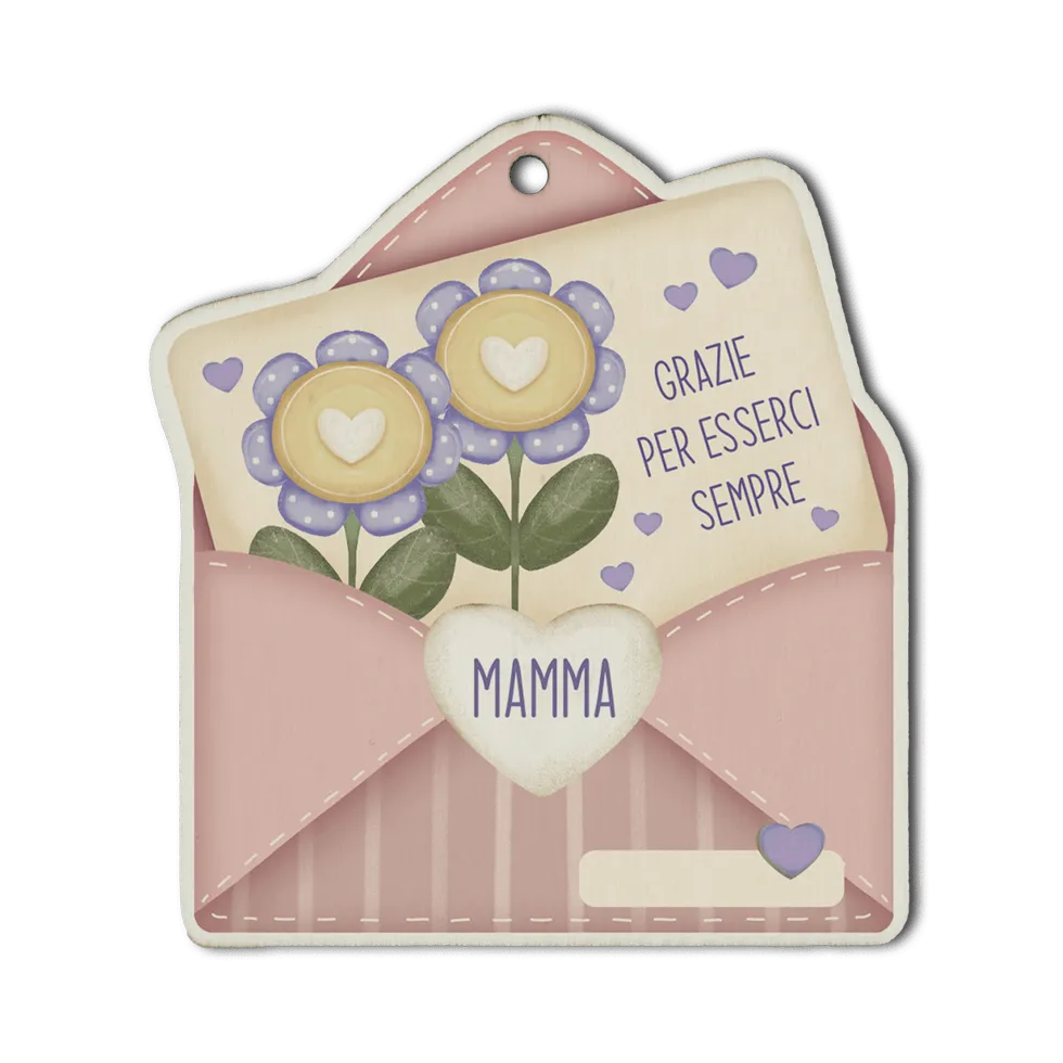 Calamita letterina Mamma sei unica – Grazie per esserci