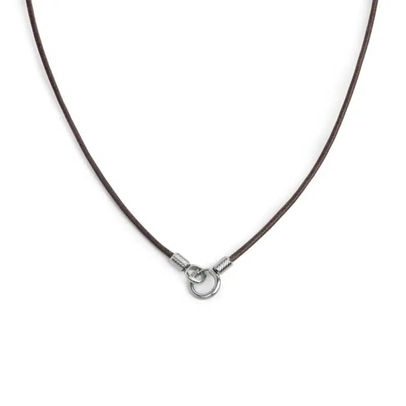 Collana cordino cerato con anello centrale Marlù